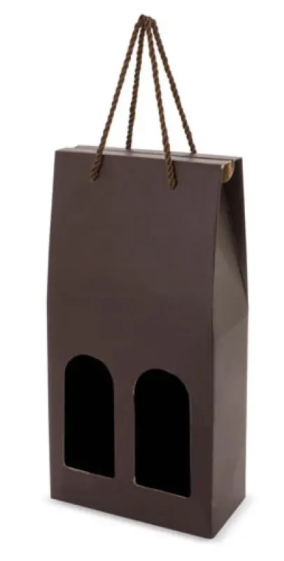Scatola per 2 Bottiglie marrone - Foto principale del prodotto
