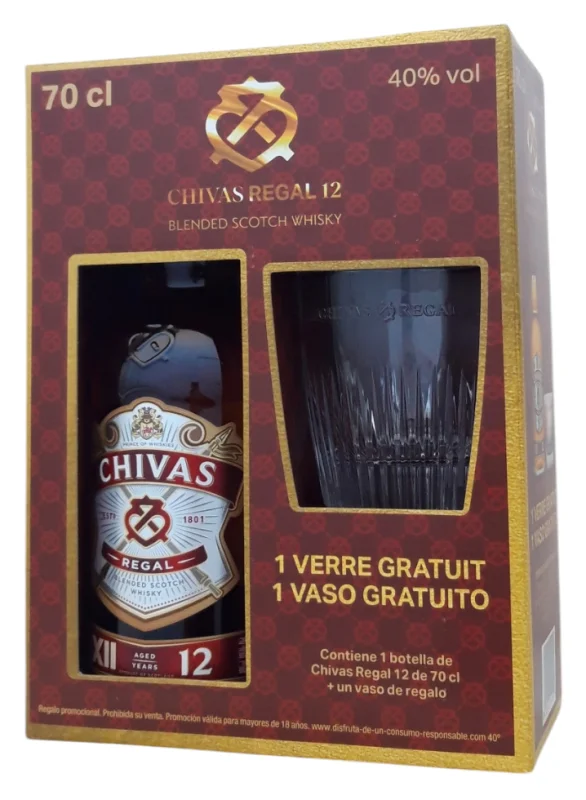 Chivas Regal 12 Jahre + Glas - Hauptproduktfoto