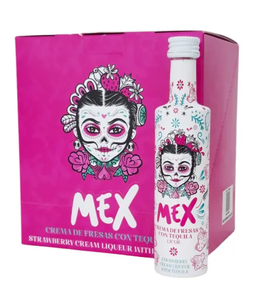 Mex Strawberry Cream liquor with Tequila 5 CL - Image 2 of the product