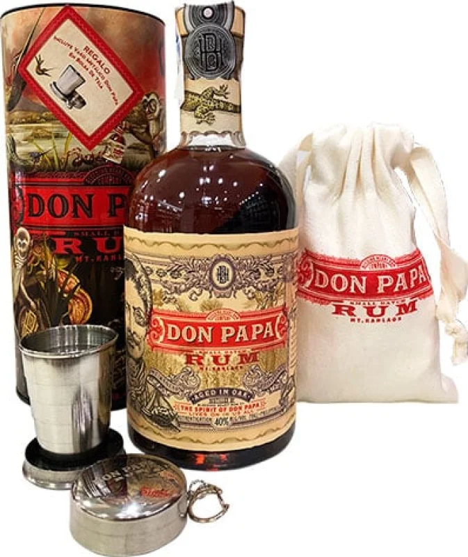 Don Papa Edición Limitada + Vaso Metálico + Bolsa de Tela (Filipinas) - Fotografía principal del producto