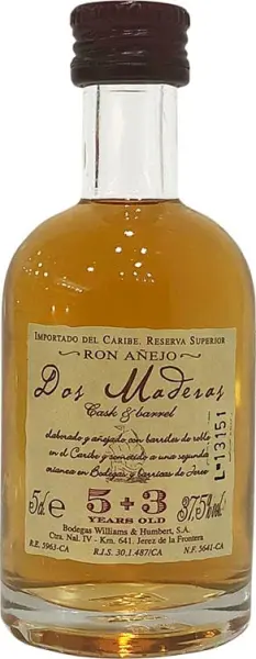 Ron Dos Maderas 5+3 5 CL (Caribe-Jerez) - Fotografía principal del producto