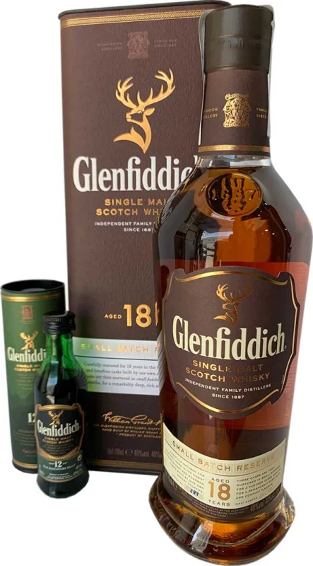 Glenfiddich Réserve 18 Ans + Glenfiddich 12 Ans 5 Cl Gratuit (Highland) - Photo principale du produit