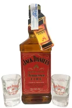 Jack Daniel's Fire + 2 Shot Glasses