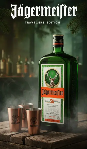 Jagermeister 1 Liter + 3 shot glasses - Image 4 of the product