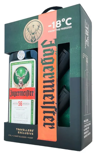 Jagermeister 1.75 Liters + 2 Shot Glasses + Handpump - Main product photo