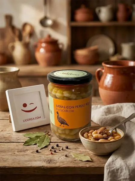 Weiße Bohnen mit Rotem Rebhuhn in Escabeche 420 g - Bild 2 des Produkts