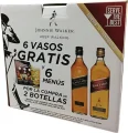 Johnnie Walker Red + Johnnie Walker Black + 6 Vasos - Vignette du produit