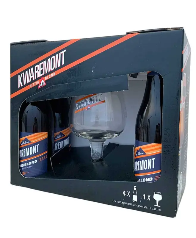 Kwaremont Blond 4 Bottles + Glass - Main product photo