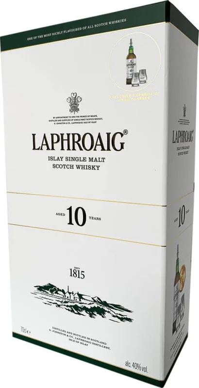 Laphroaig Reserve 10 Ans + 2 Verres (Islay) - Photo principale du produit