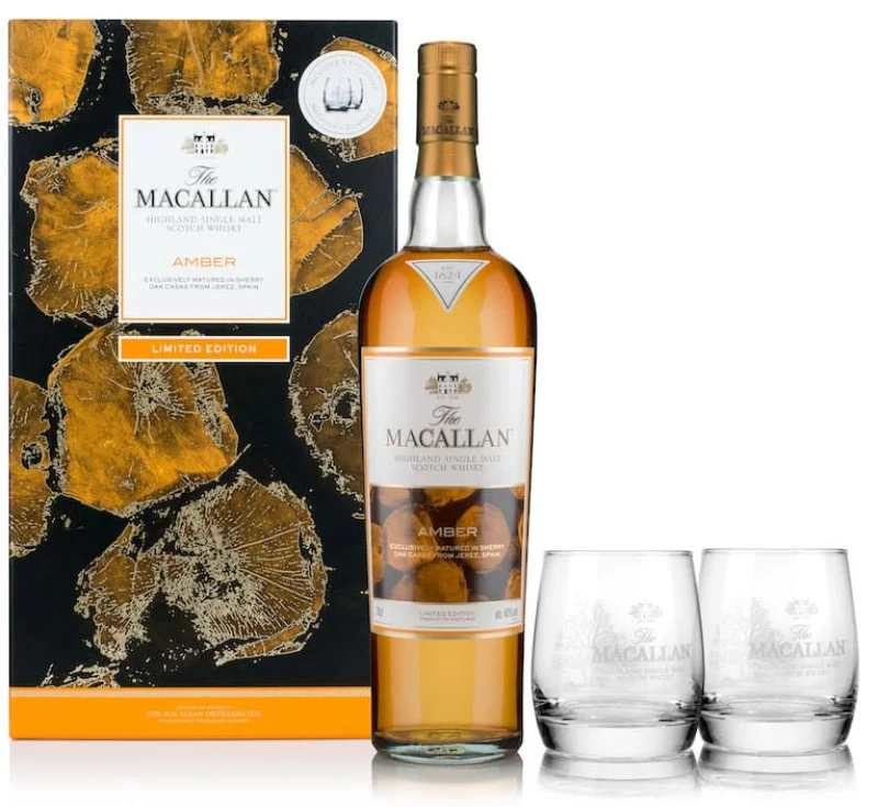 Macallan Amber Edición Limitada Estuche 2 Vasos 2017 (Speyside) - Fotografía principal del producto