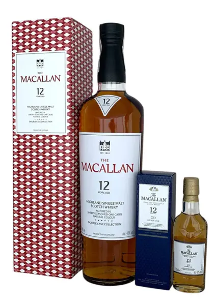The Macallan Double Cask 12 años + Miniatura 5 CL de Regalo - Fotografía principal del producto