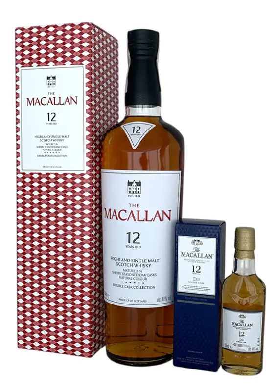 The Macallan Double Cask 12 años + Miniatura 5 CL de Regalo - Fotografía principal del producto