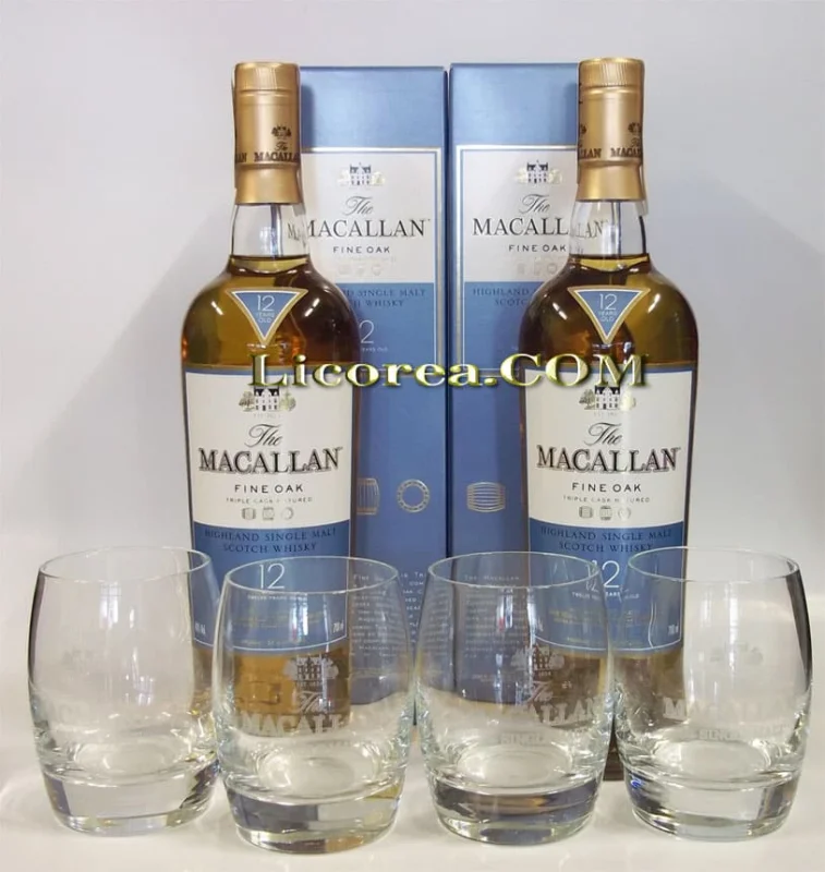 Macallan Fine Oak Reserva 12 Años 2 Botellas + 4 Vasos (Highland - Fotografía principal del producto