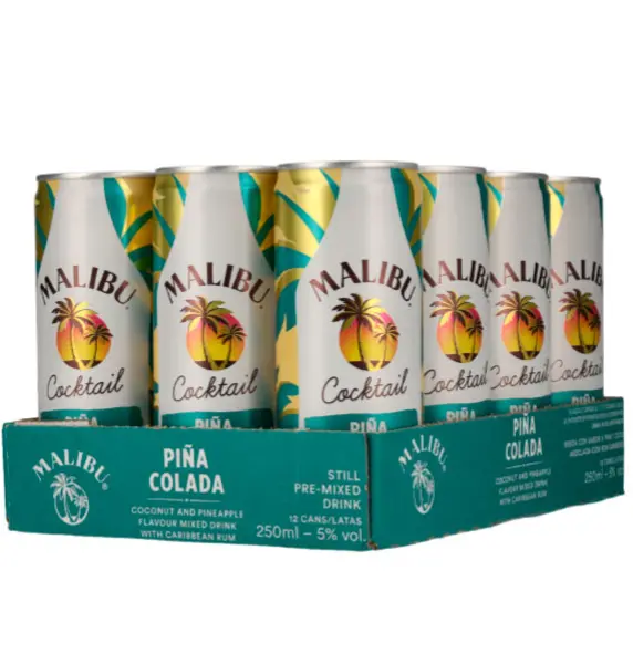 Malibu Piña Colada 25 CL (12 lattine) - Immagine 2 del prodotto