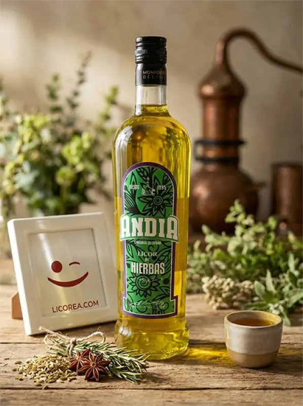 Orujo aux Herbes Andia 1 Litre - Image 2 du produit