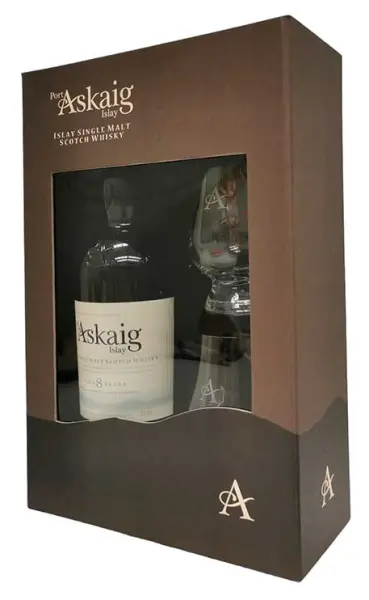 Port Askaig 8 ans + 2 Verres Glencairn (Islay) - Photo principale du produit