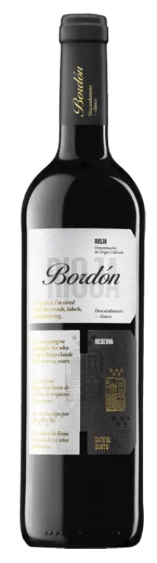 Rioja Bordón Reserva 2018 - Fotografía principal del producto