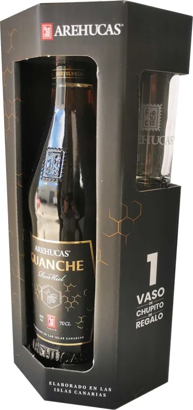Ron Miel Guanche Arehucas + Chupito (Canarias) - Fotografía principal del producto