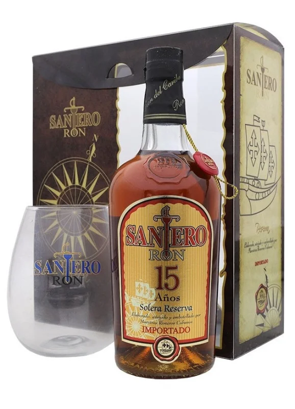 Santero 15 años + Vaso - Fotografía principal del producto