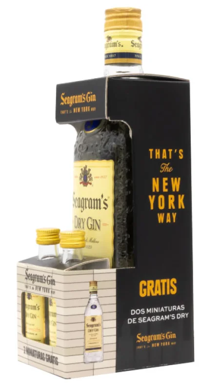 Seagram's Extra Dry Gin + 2 Miniaturas 5 CL - Fotografía principal del producto