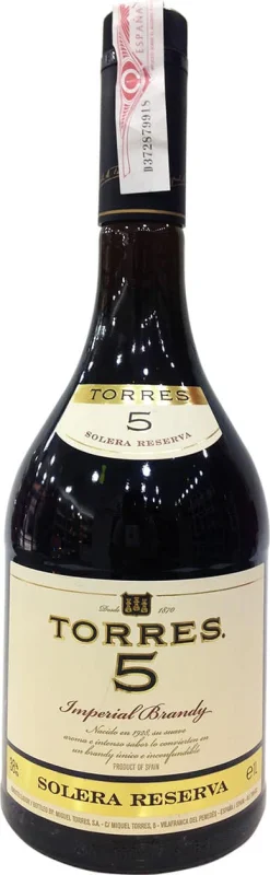 Torres 5 Solera Reserva 1 Litro - Fotografía principal del producto