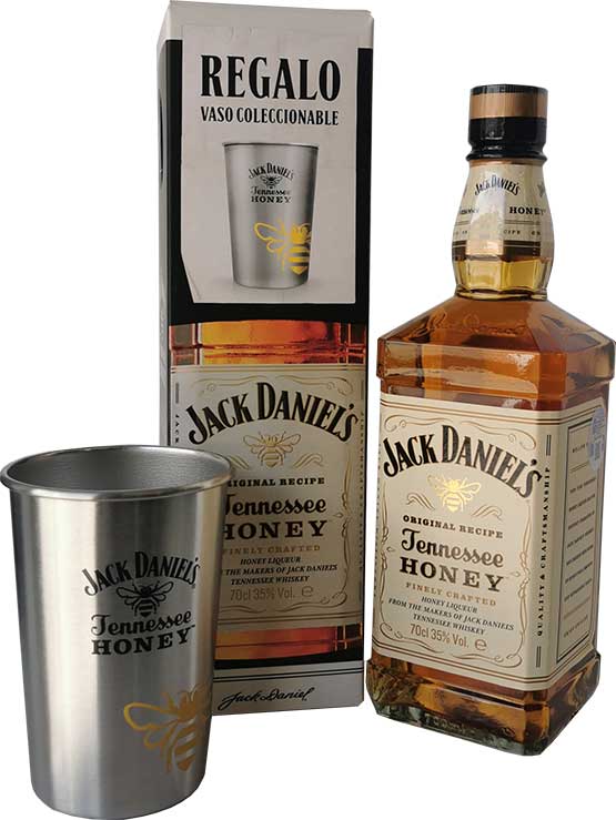 Colección de Jack Daniels Honey : Jack Daniel's Honey + Vaso Metal - Imagen del producto