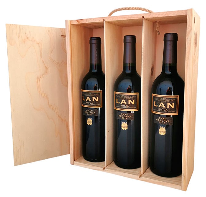 Lan Gran Reserva 3 Botellas + Caja de Madera