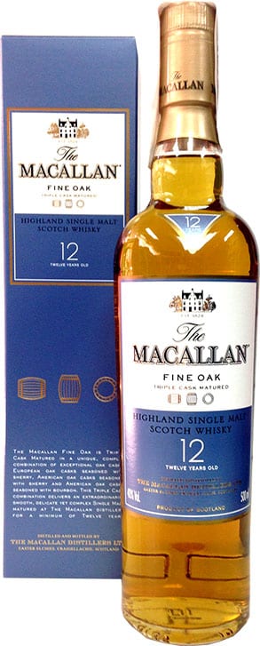 ウイスキー The Macallan Fine Oak 12 350ml Macallan Triple Cask Matured Fine Oak 12 Year Old Single