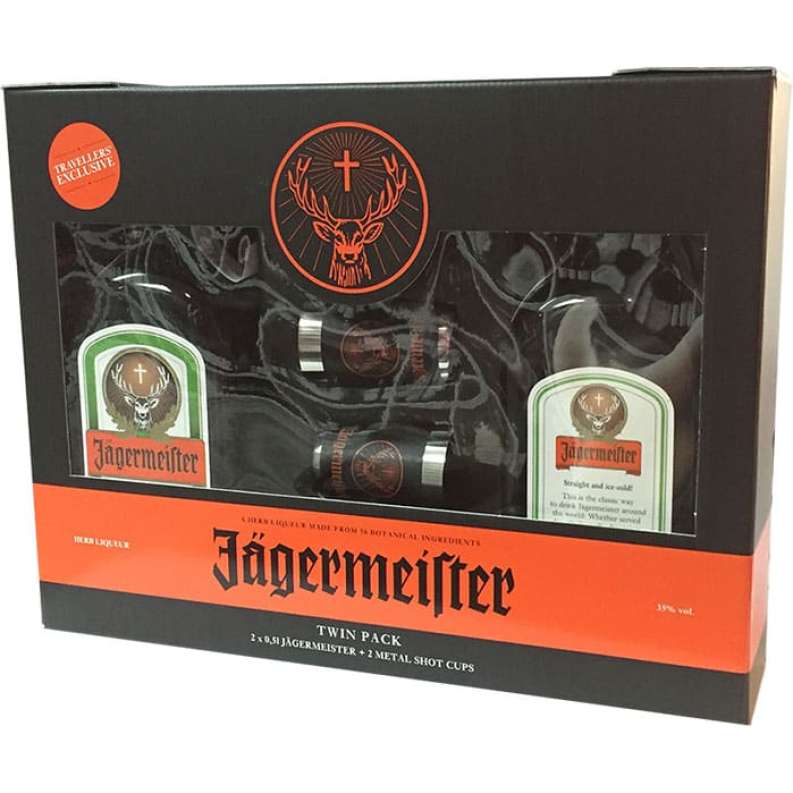 Jagermeister 2 x 50 CL + 2 shot glasses Liquor LICOREA