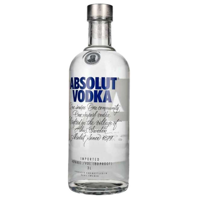Purchase Absolut Vodka 3 Liters (Sweden) Big Bottles Online Low Prices
