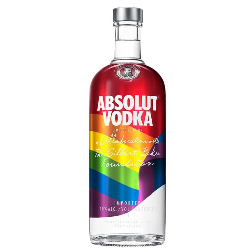 Absolut Rainbow 2021 Gilbert Baker Foundation 1 Liter Sweden Vodka Online Licorea