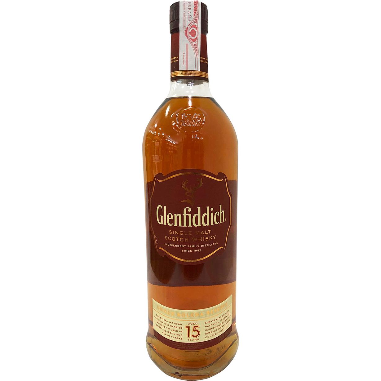 Glenfiddich Reserva 15 Years Old Solera Vat 1 Litre Highland Whisky Licorea