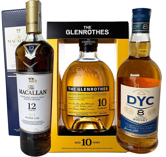 Macallan Doble Oak + Glenrothes 10 + Gratis DYC 8