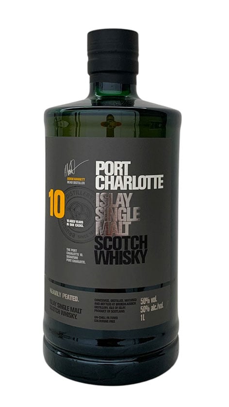 Collection de Whisky Islay : Bruichladdich Port Charlotte Heavy Peated 10 ans - Image du produit