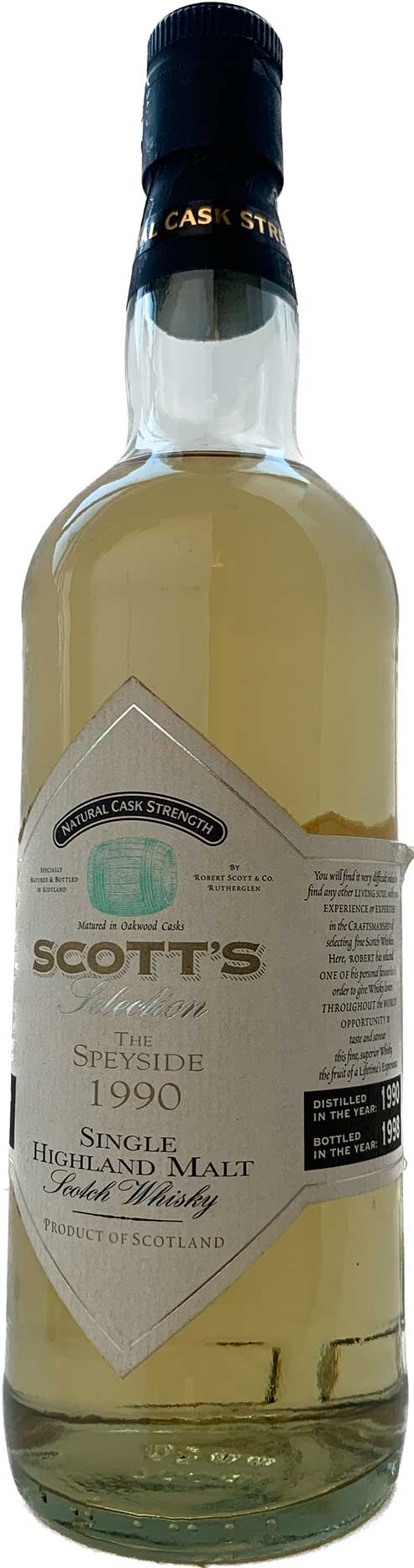 ※空瓶※ SPEYSIDE SINGLE MALT 1990 Speyside Malt 1990 (Thompson Brothers) | WhiskyNotes review