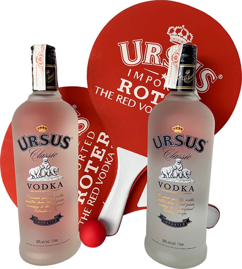 Ursus 1 Litro 50% 2 Botellas + 2 Raquetas (Holanda)