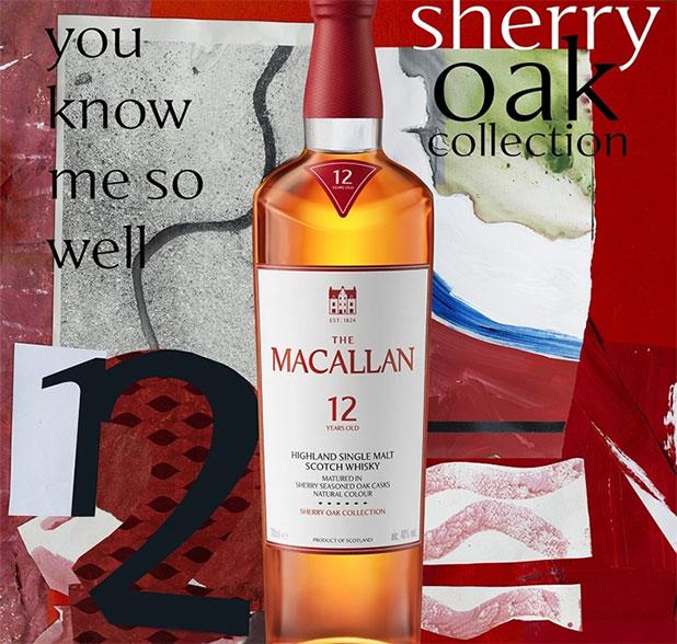 Diseño conceptual para el la nueva imagen de The Macallan Sherry 12 años